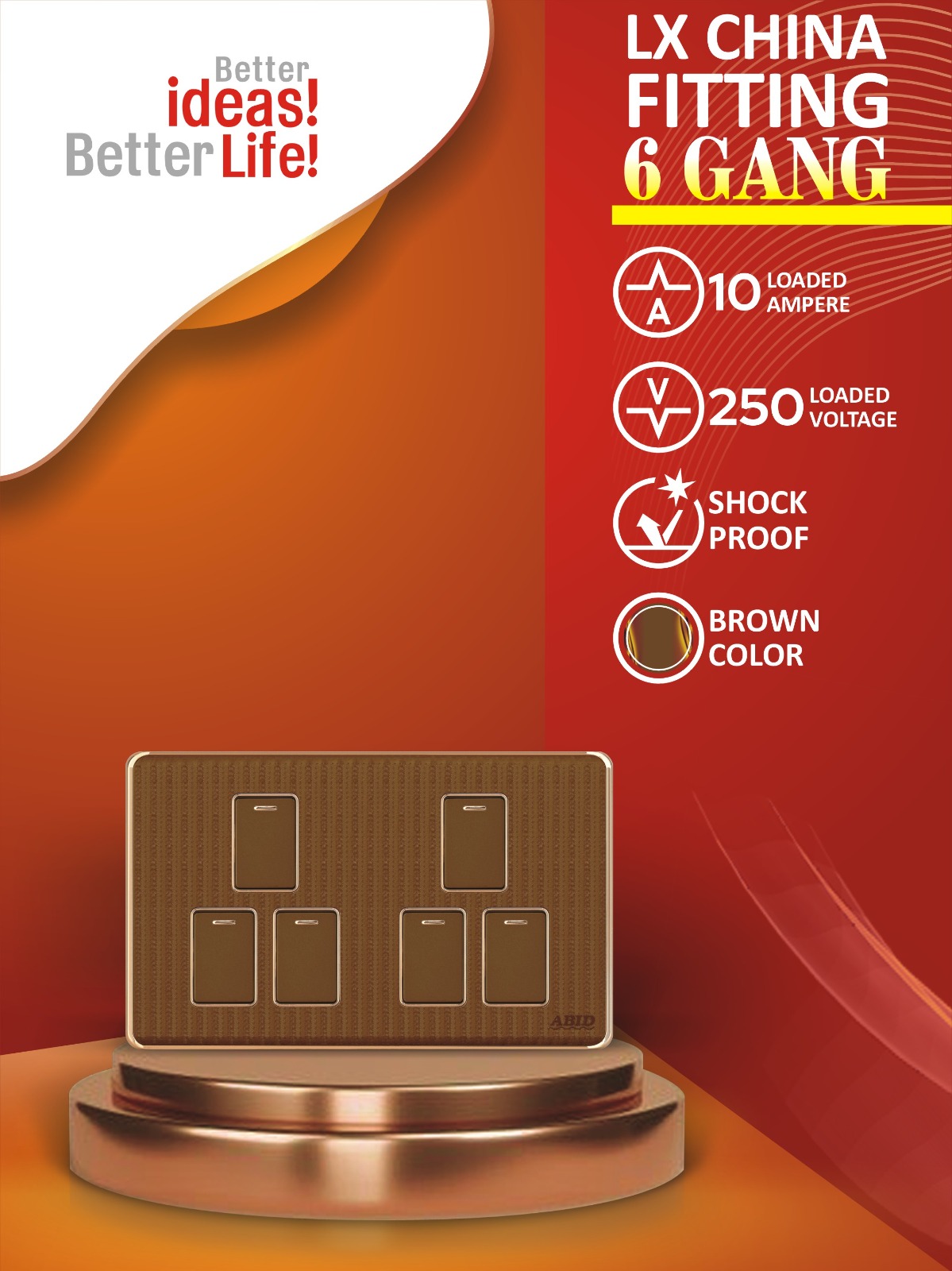 Six Switch Plate (6G)