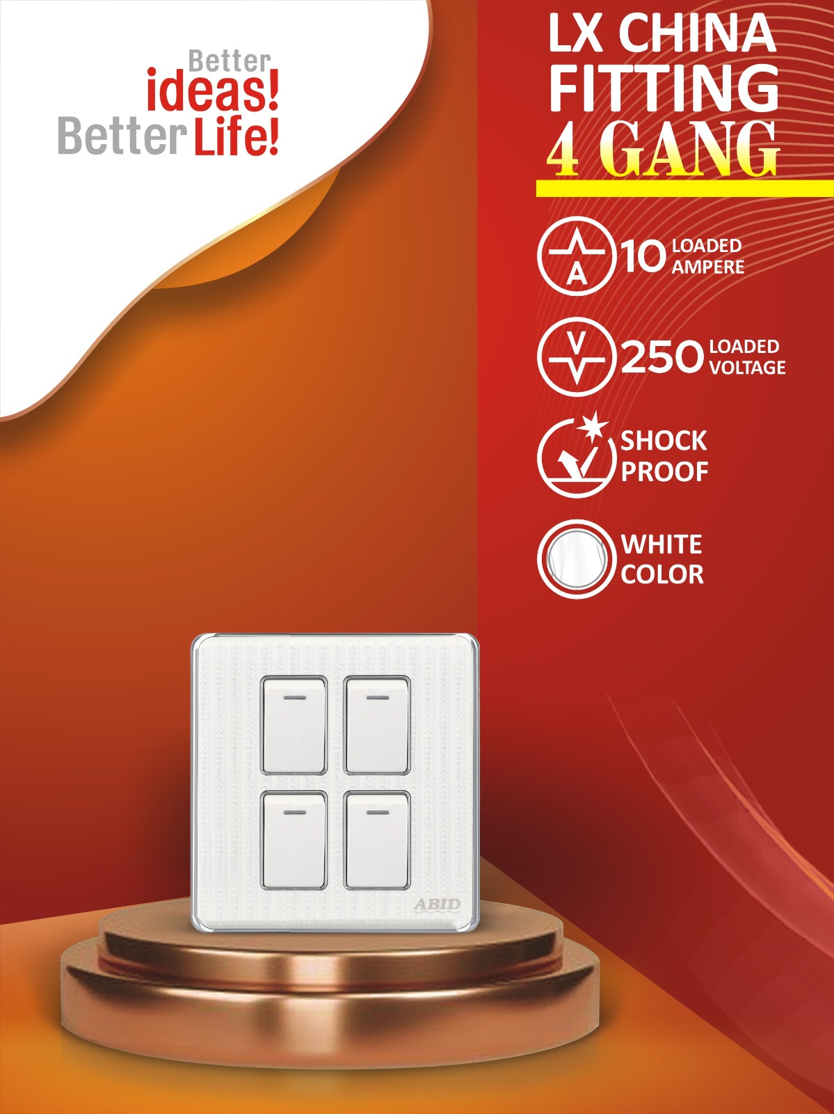 Four Switch Plate (4G)
