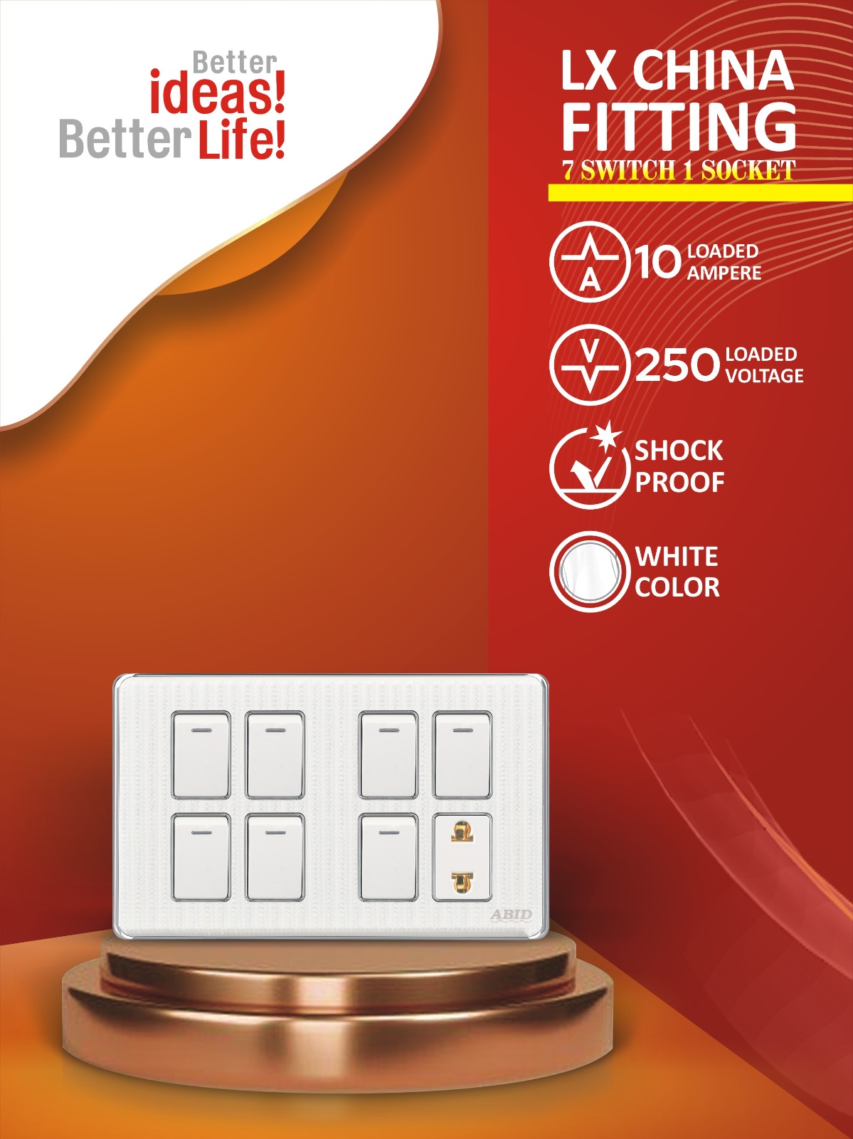 Seven Switch One Socket (7+1)
