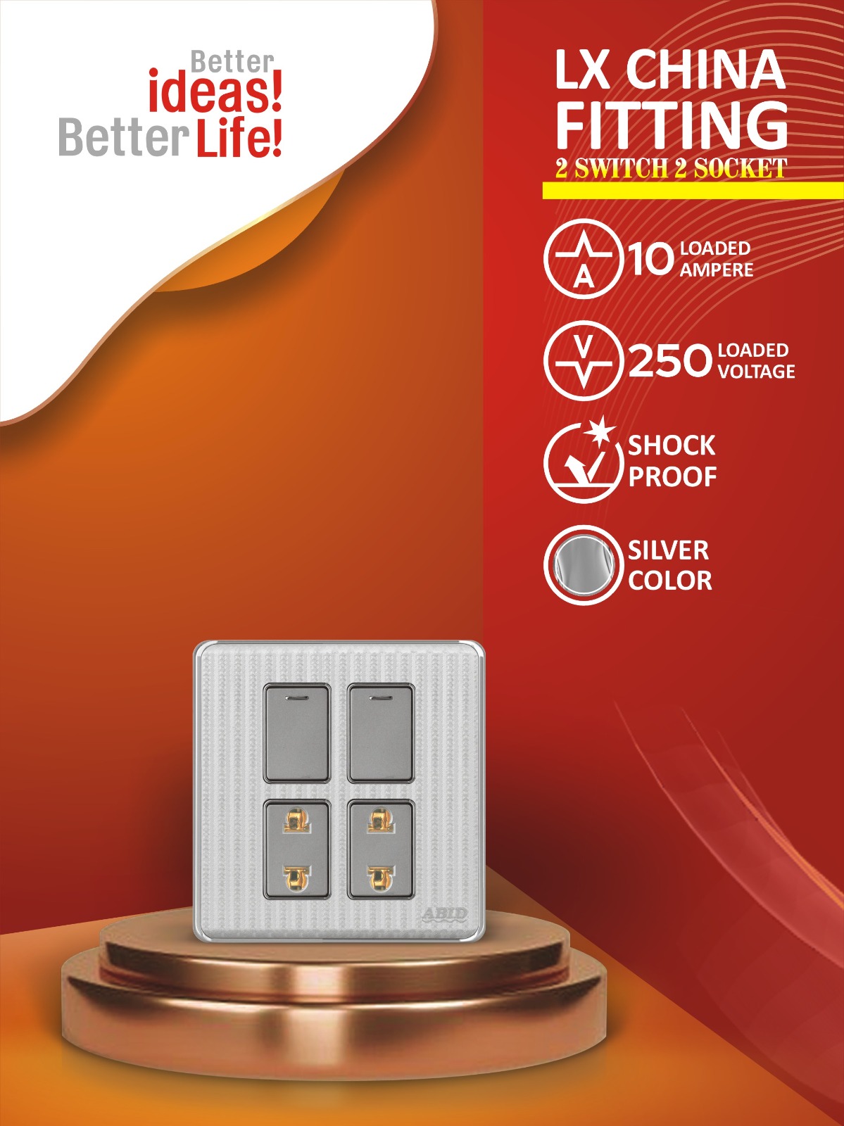 Two Switch Two Socket (2+2)