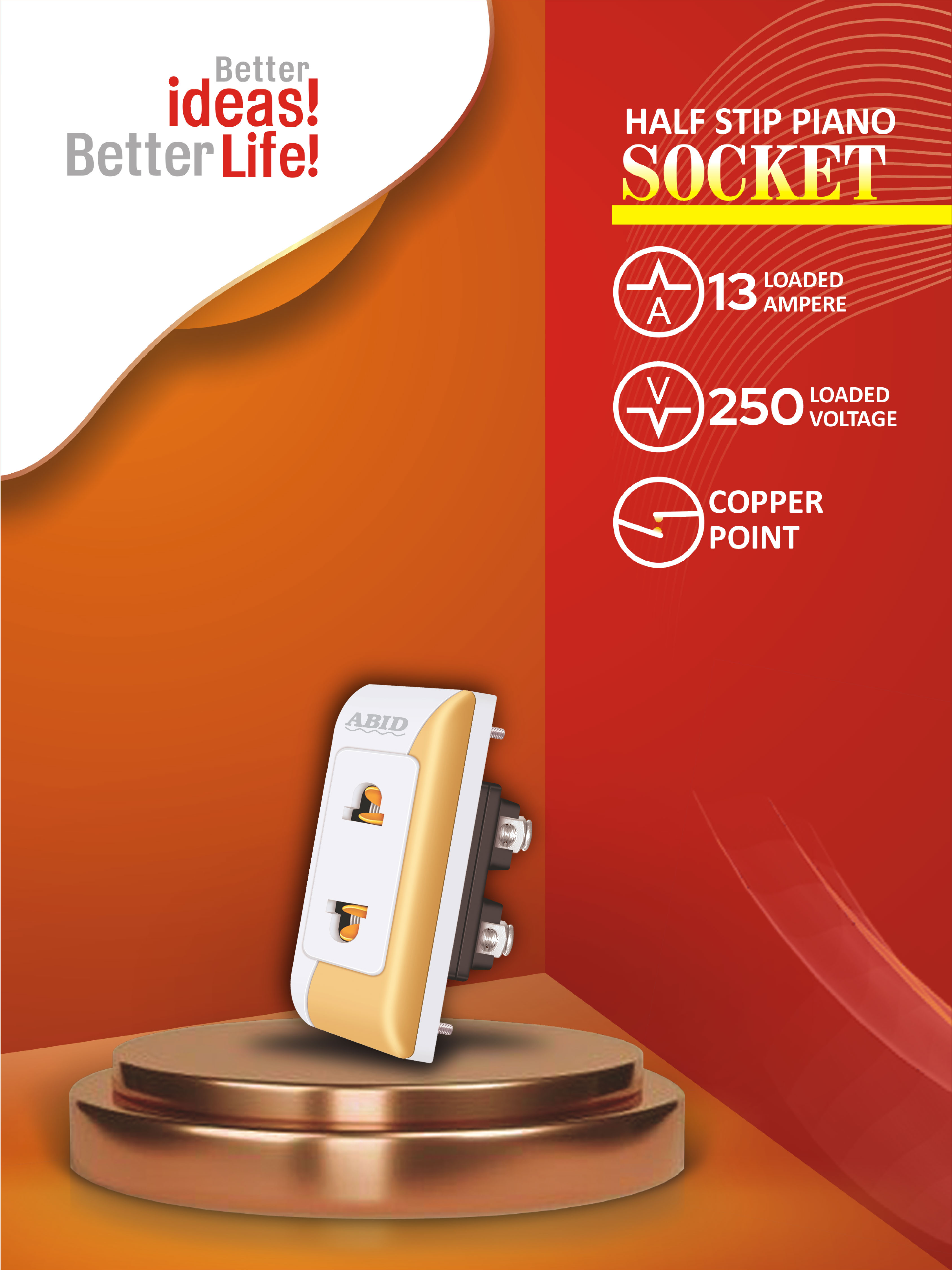 Half Stipe Piano Socket